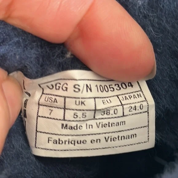 Ugg Australia mini Bailey navy blue boots size 7 - Picture 7 of 9